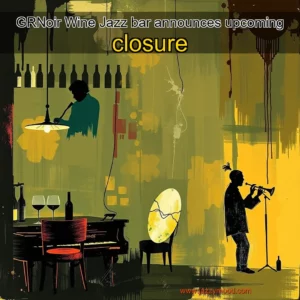 Artistic representation for GRNoir Wine Jazz bar announces upcoming closure