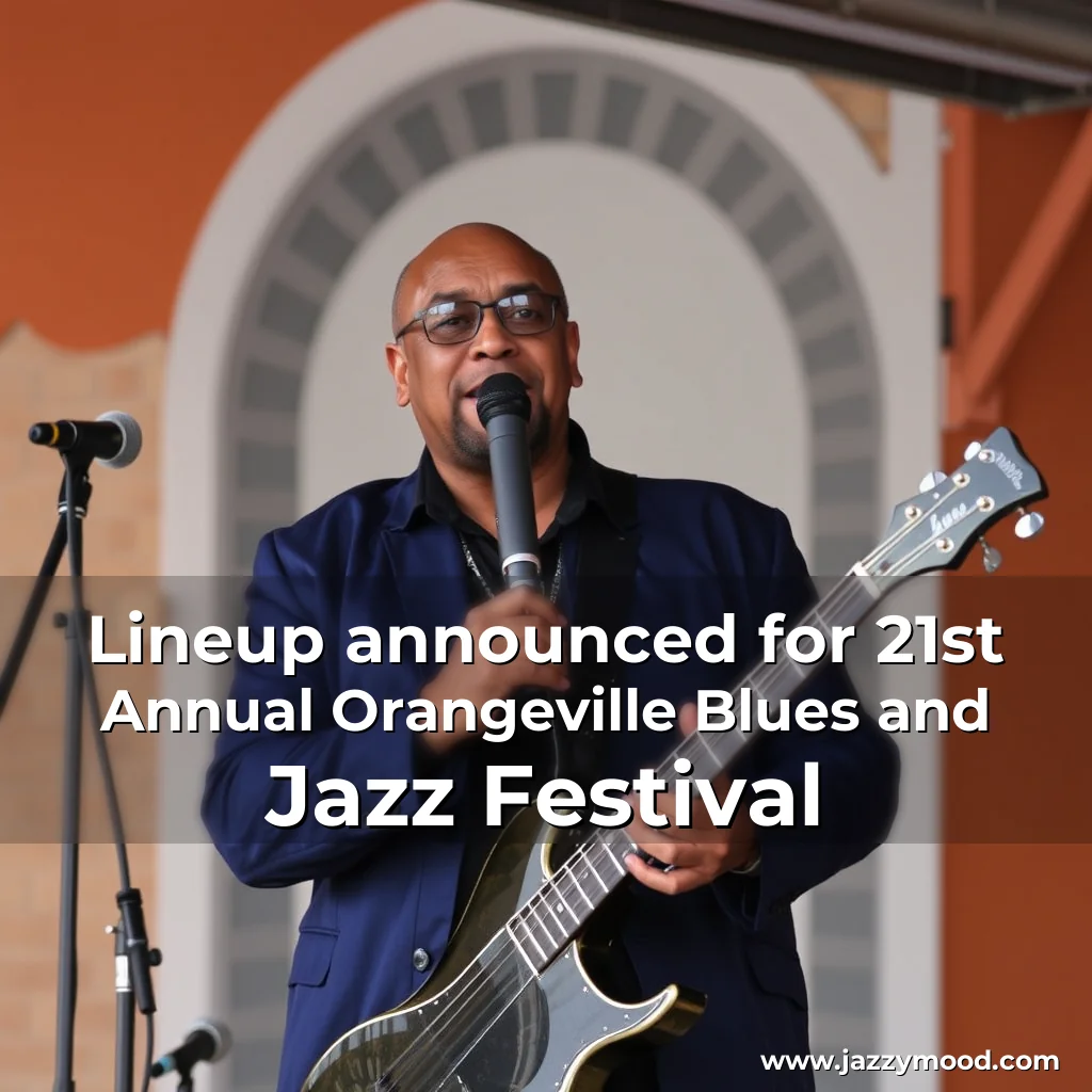 Artistic representation for Lineup announced for 21st Annual Orangeville Blues and Jazz Festival