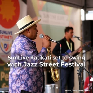 Artistic representation for SunLive Katikati set to swing with Jazz Street Festival