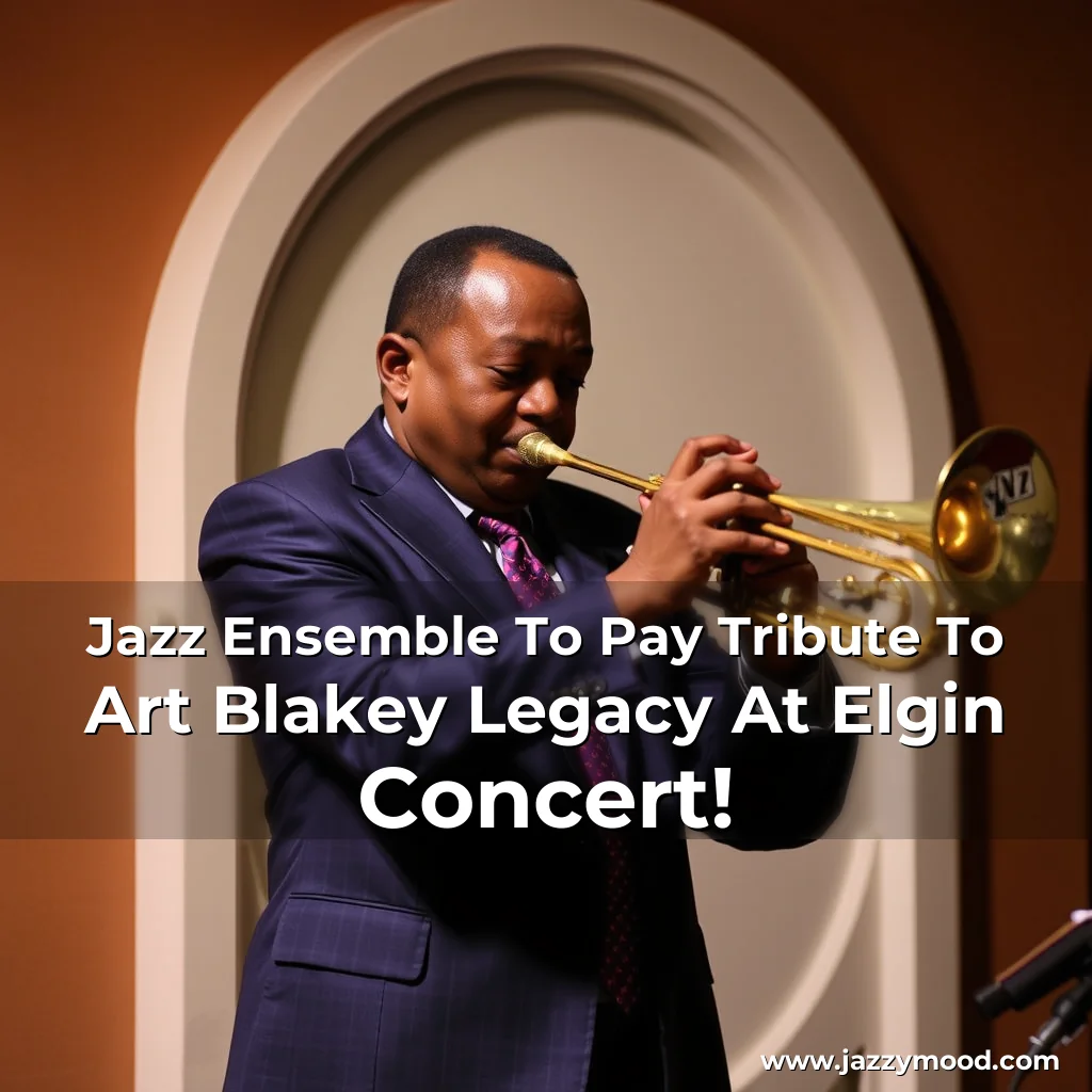 Artistic representation for Jazz Ensemble To Pay Tribute To Art Blakey Legacy At Elgin Concert!